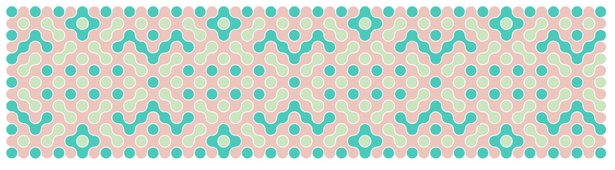 Multicolor truchet tiling connections illustration