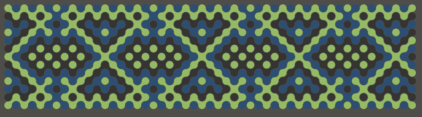 Multicolor truchet tiling connections illustration