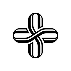 black and white modern letter S logo