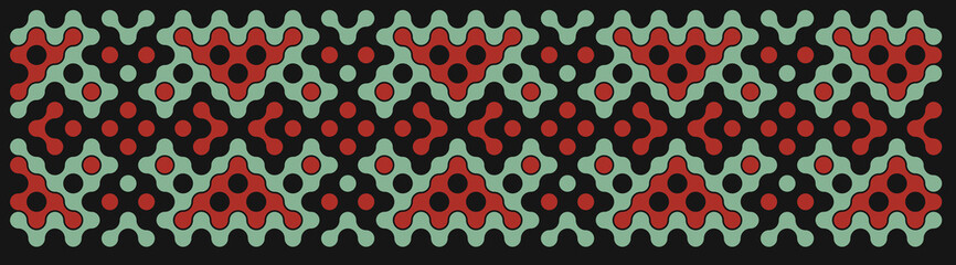 Multicolor truchet tiling connections illustration