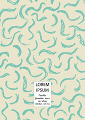 Vector Abstract Hand Drawn Scribble Cover. Minimal Artistic Sketch Poster.