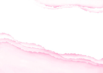 幻想的な水彩の背景薄紅　A4横比率　可憐