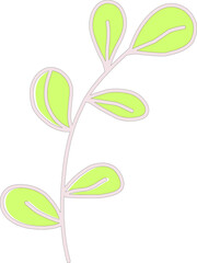 Foliage Illustration on a white background