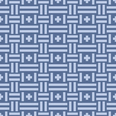 Japanese Cross Shape Weave Vector Seamless Pattern