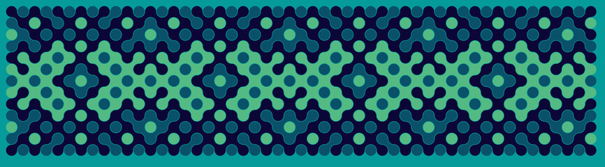 Multicolor truchet tiling connections illustration