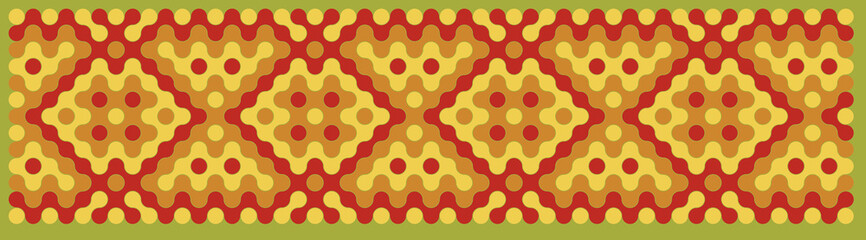 Multicolor truchet tiling connections illustration
