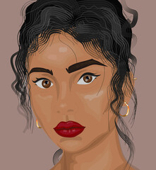 Cute girl with sad eyes