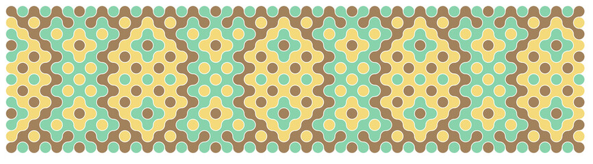 Multicolor truchet tiling connections illustration