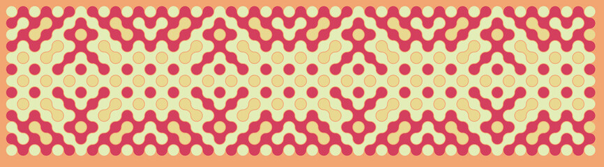 Multicolor truchet tiling connections illustration
