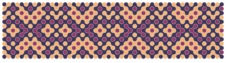 Multicolor truchet tiling connections illustration
