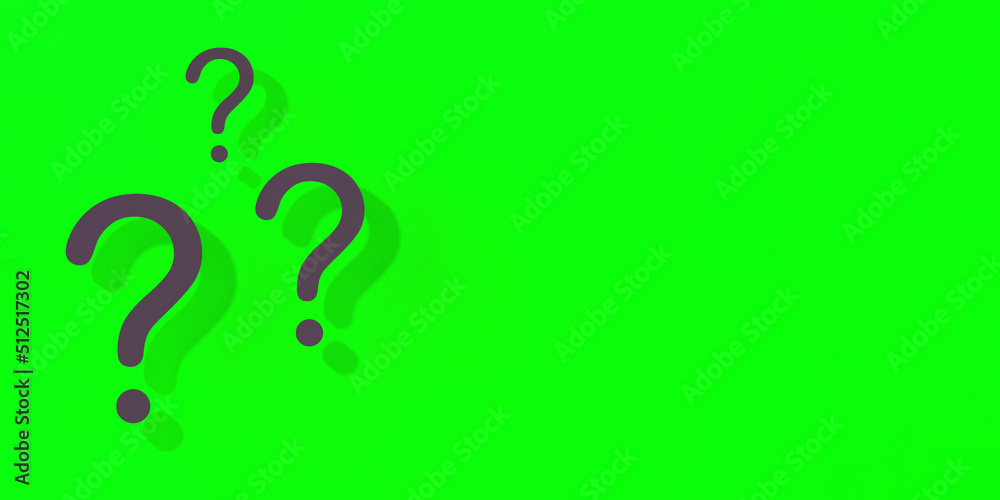 Fototapete question marks with shadow on yellow background.technical support. answers to questions. banner for 