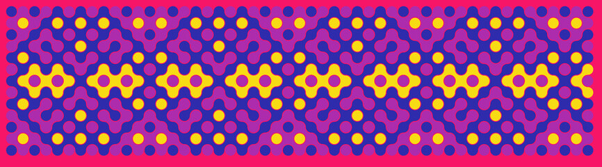 Multicolor truchet tiling connections illustration
