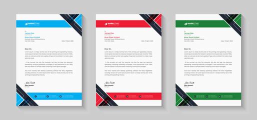 Creative Modern & Clean business letterhead Design, corporate letterhead Template, Abstract Letterhead Design, Minimalist business letterhead template design.