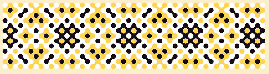 Multicolor truchet tiling connections illustration