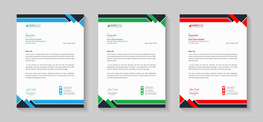 Creative Modern & Clean business letterhead Design, corporate letterhead Template, Abstract Letterhead Design, Minimalist business letterhead template design.