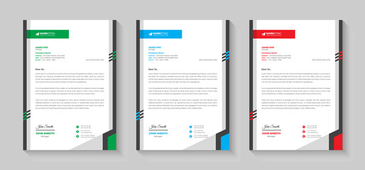 Creative Modern & Clean business letterhead Design, corporate letterhead Template, Abstract Letterhead Design, Minimalist business letterhead template design.