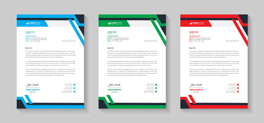 Creative Modern & Clean business letterhead Design, corporate letterhead Template, Abstract Letterhead Design, Minimalist business letterhead template design.