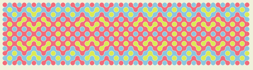 Multicolor truchet tiling connections illustration