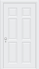Realistic wooden door clipart design illustration