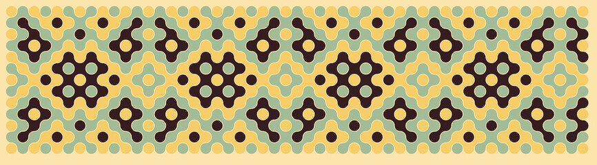 Multicolor truchet tiling connections illustration