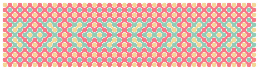 Multicolor truchet tiling connections illustration