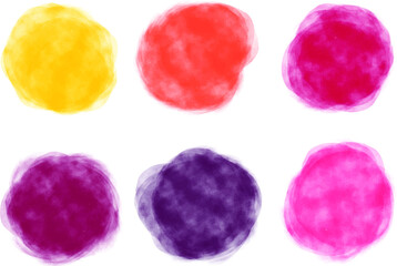 colorful red and yellow vector watercolor circle background