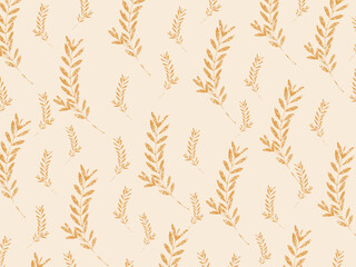 seamless pattern background with wheat ears