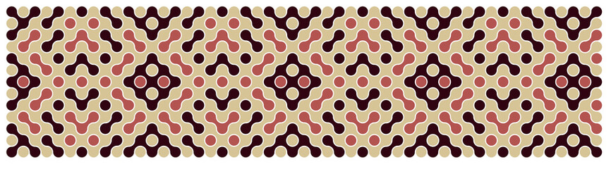 Multicolor truchet tiling connections illustration