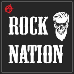 Hard rock poster with moto. Festival poster for heavy metal music. Vintage design.