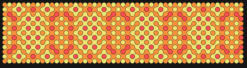 Multicolor truchet tiling connections illustration