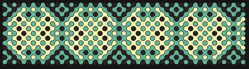 Multicolor truchet tiling connections illustration