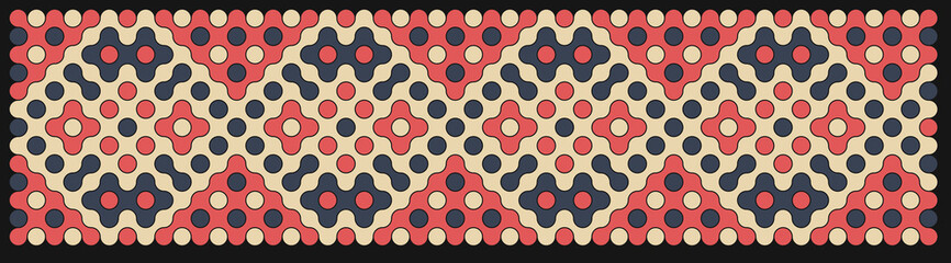 Multicolor truchet tiling connections illustration