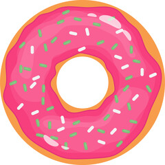 Delicious doughnut set clipart design illustration