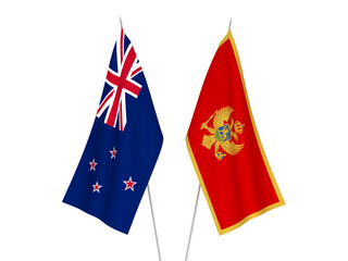 New Zealand and Montenegro flags