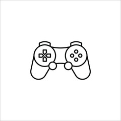 Minimal Gaming Symbol. Stream modern Games,Wireless Controller Icon, Vector illustration on white background