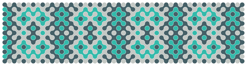 Multicolor truchet tiling connections illustration