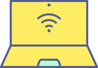 Connected Laptop Icon