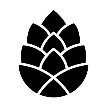 pine cone glyph icon