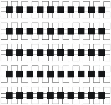 Black and white seamless abstract geometrical square pattern.