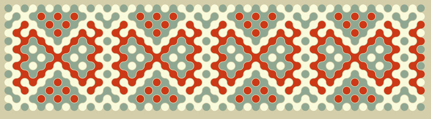 Multicolor truchet tiling connections illustration