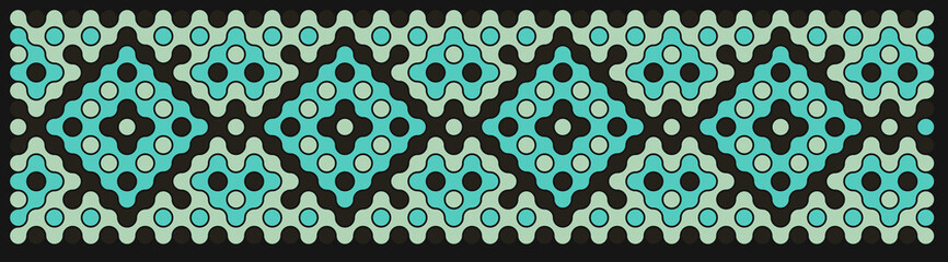 Multicolor truchet tiling connections illustration