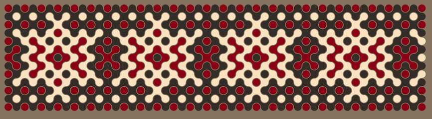 Multicolor truchet tiling connections illustration