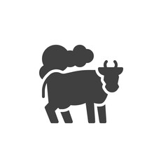 Cow fart vector icon