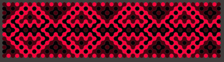 Multicolor truchet tiling connections illustration