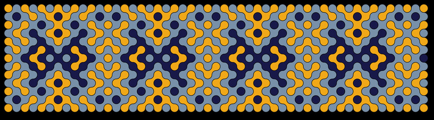 Multicolor truchet tiling connections illustration