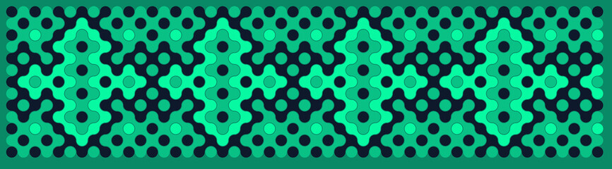 Multicolor truchet tiling connections illustration