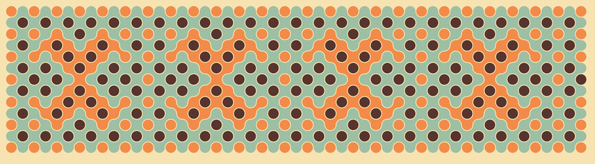 Multicolor truchet tiling connections illustration