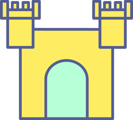 Unique Castle Vector Icon
