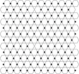 Fototapeta premium Horizontal and vertical black squares aligned with black, Halftone of halftone dots on white background.