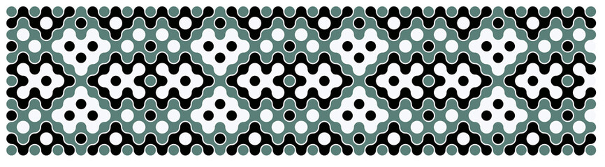 Multicolor truchet tiling connections illustration